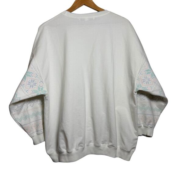 Belvedere Plus Pastel Fair Isle Pullover Sweater Best Fits XL–2X Vintage - Picture 2 of 3